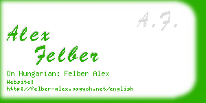 alex felber business card